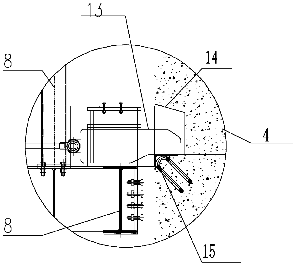 Material distribution platform system for barrel structure construction