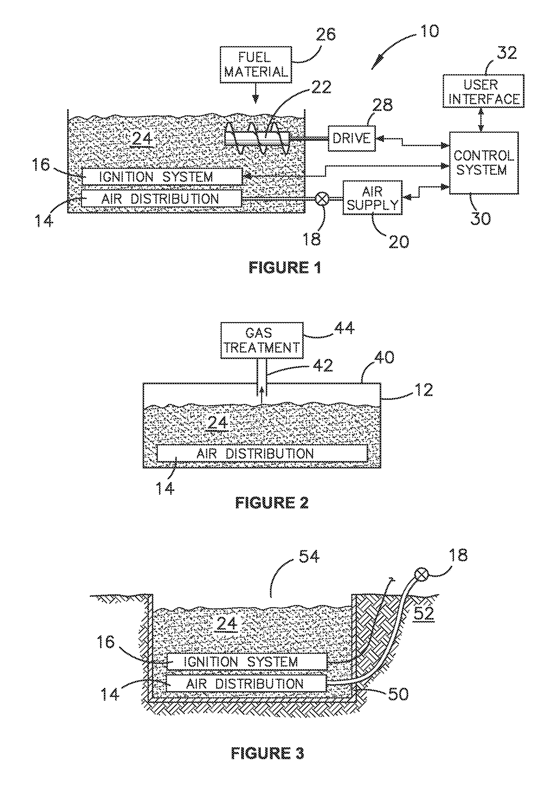 Thermal treatment of a contaminated volume of material