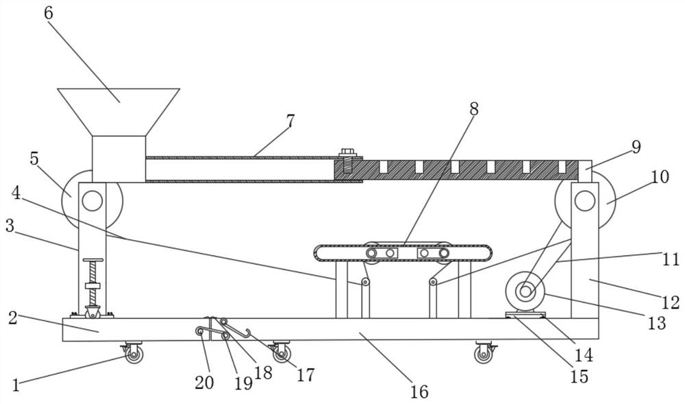 Telescopic conveyor belt device