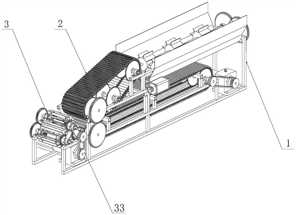 Direct feeding type ramie peeling machine self-adaptive to gap