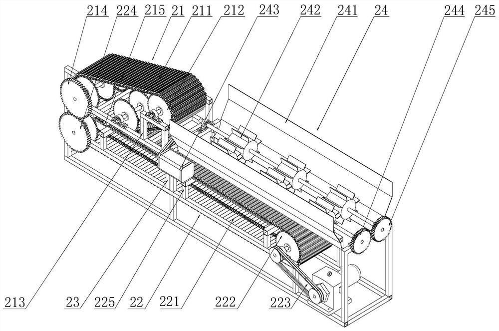 Direct feeding type ramie peeling machine self-adaptive to gap