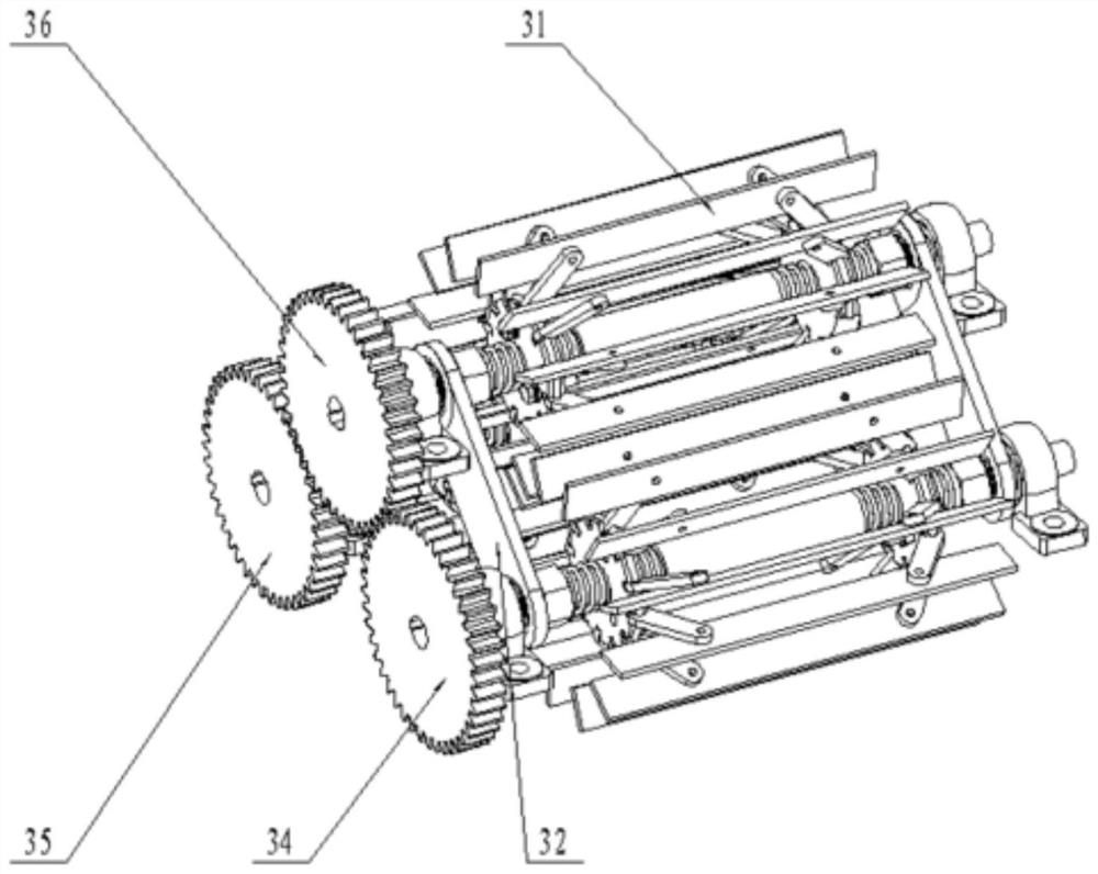 Direct feeding type ramie peeling machine self-adaptive to gap