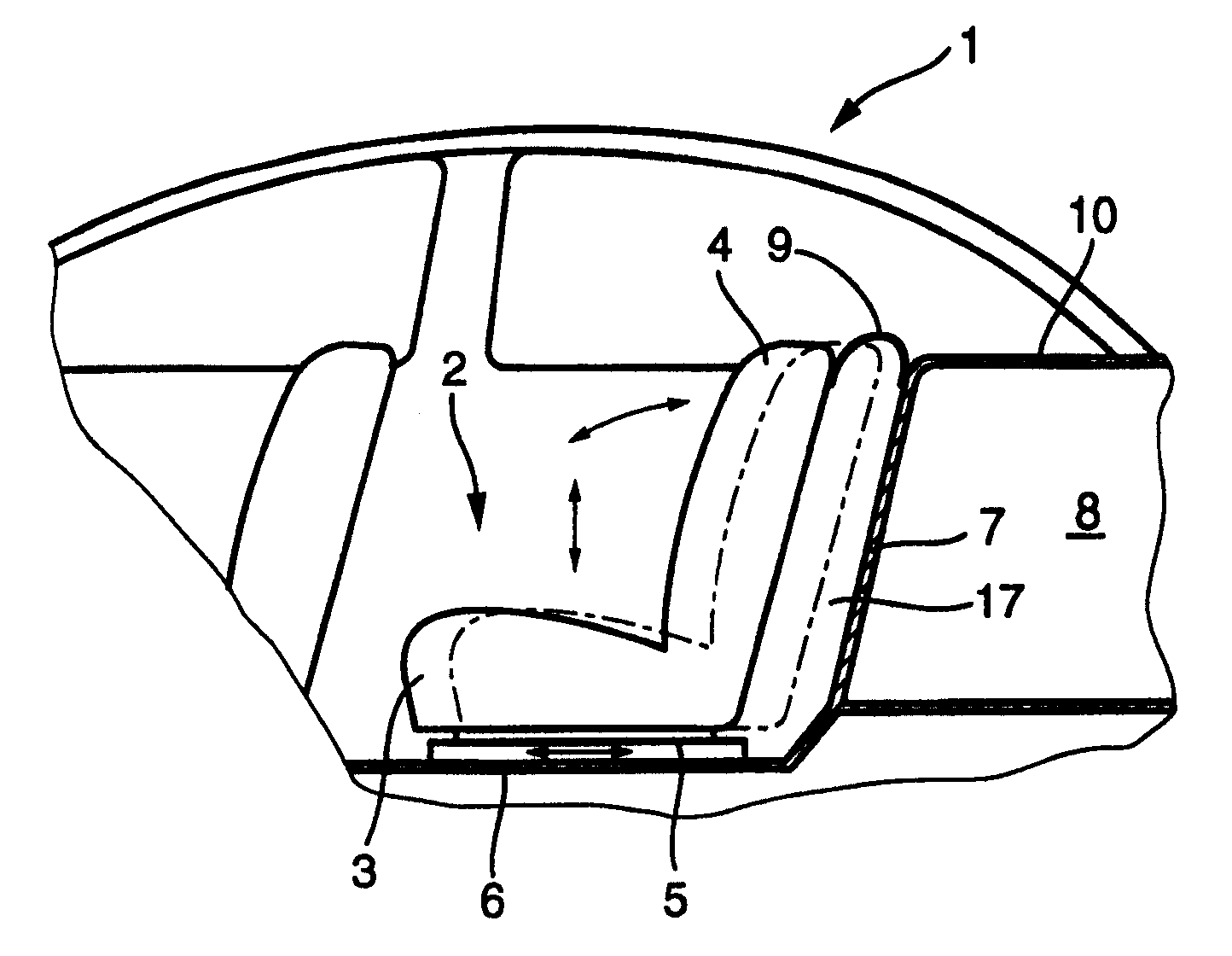 Seat device for inner chamber of car