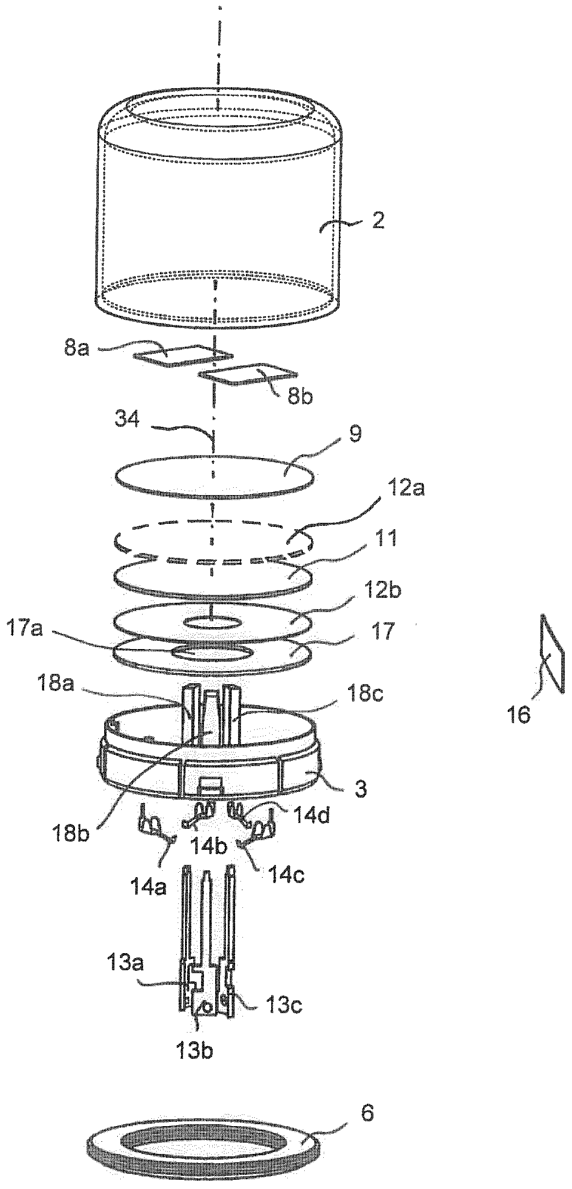 Light control module including base and control parts, communicating via nfc