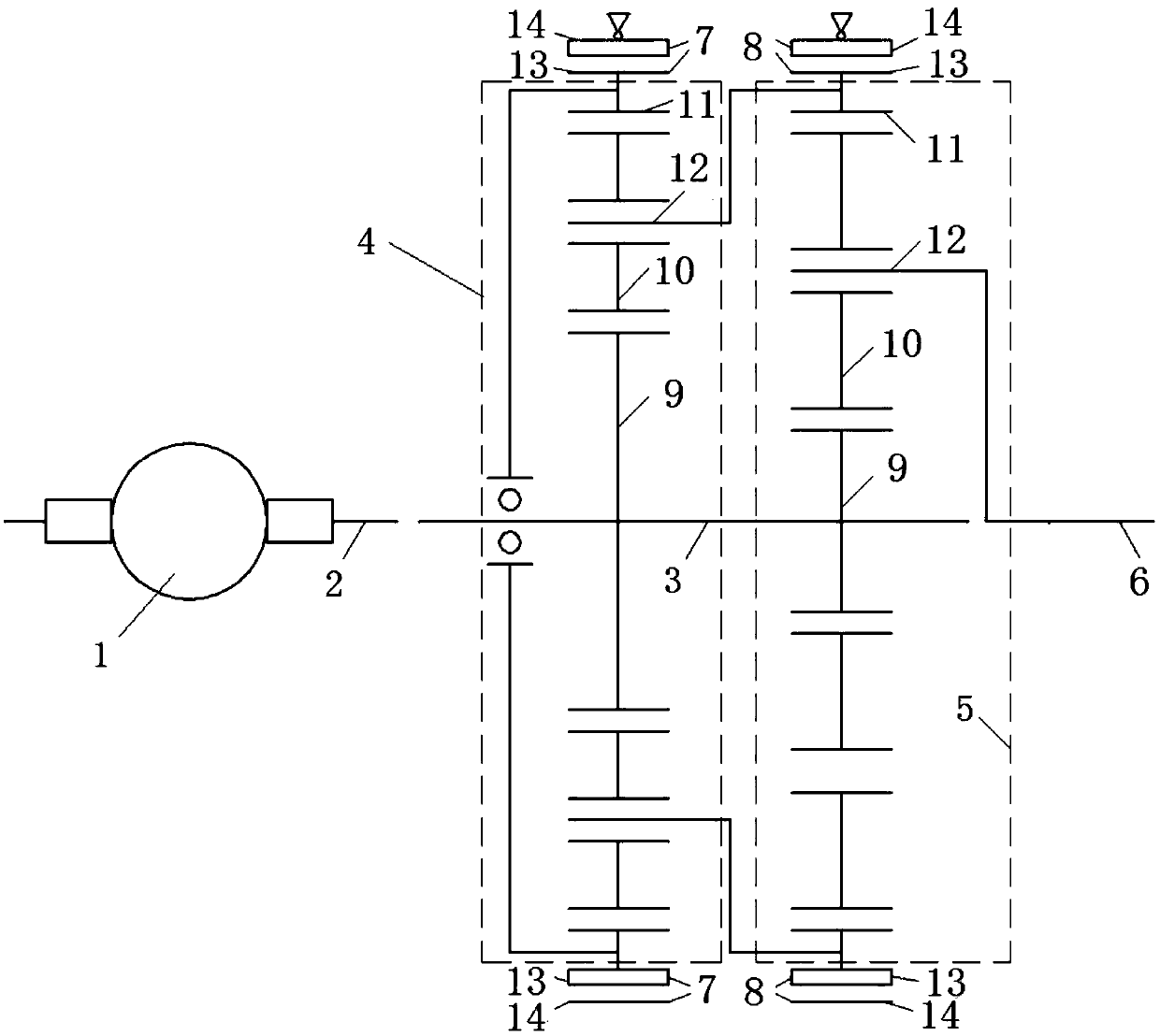 A planetary transmission mechanism and method for shifting gears based on belt-type tooth brakes