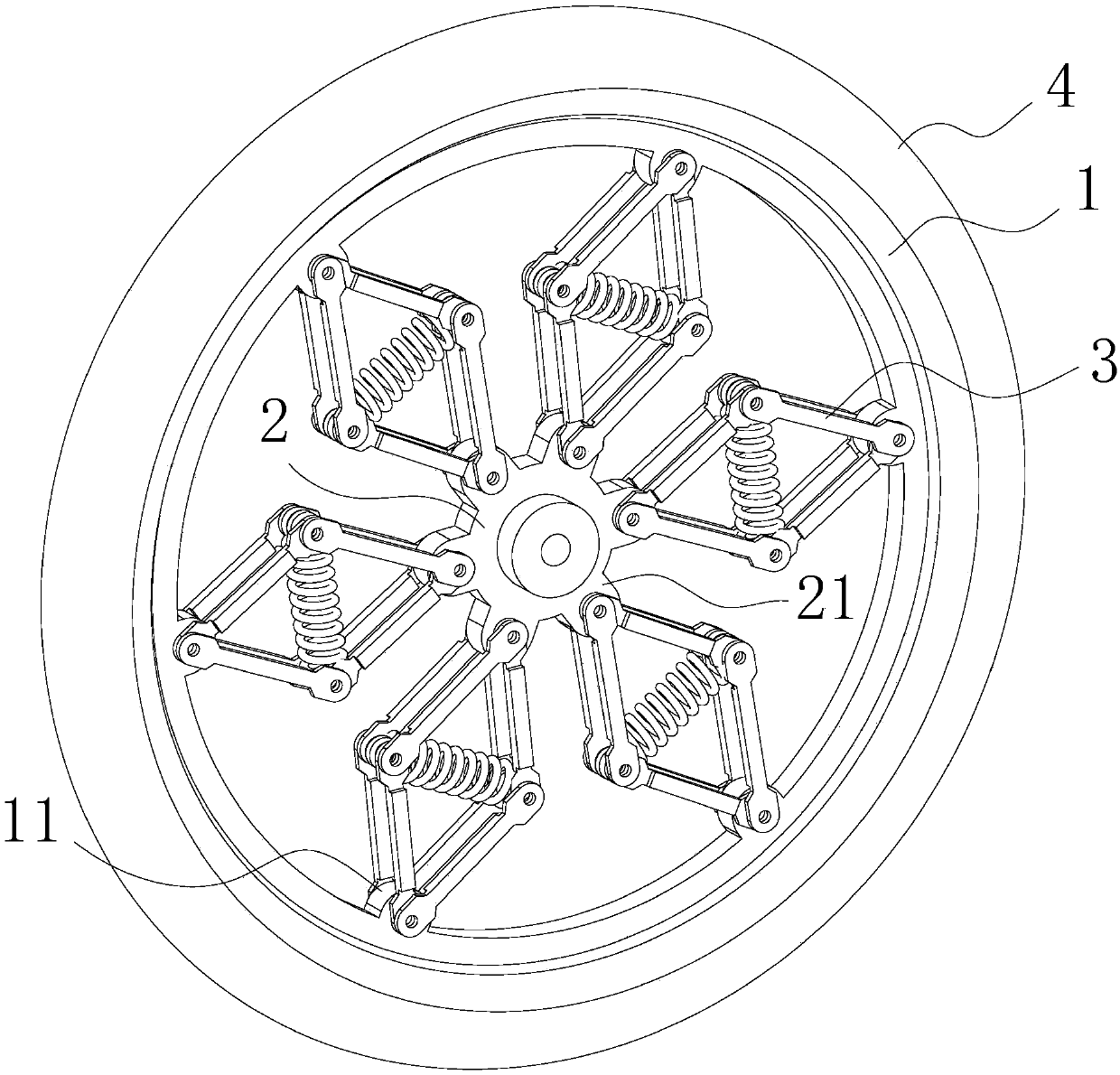 Structural type damping wheel