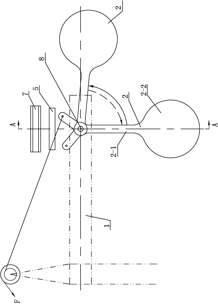 Horizontal rotation type movable counter weight mechanism