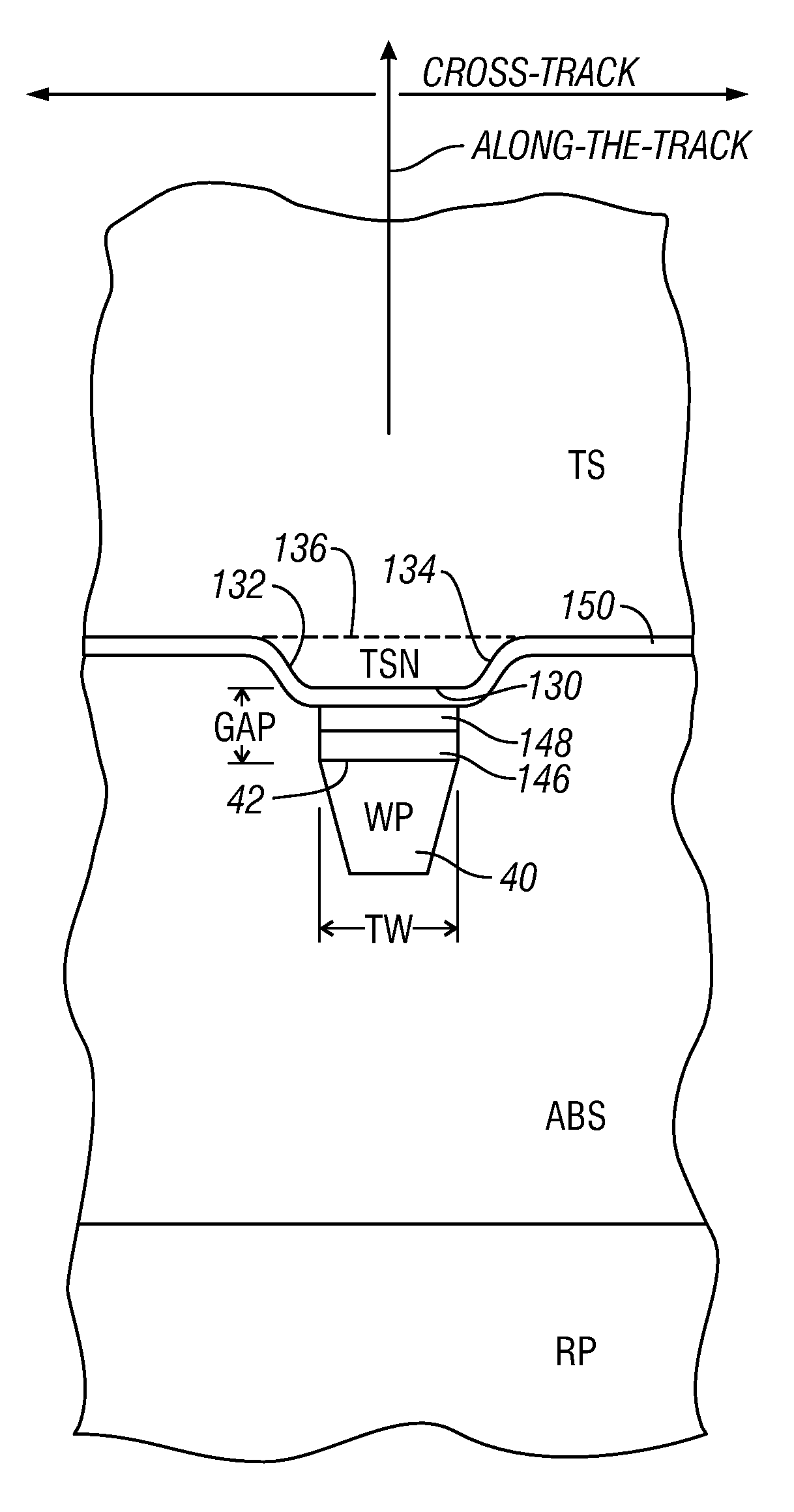 Perpendicular magnetic recording write head with notched trailing shield and method for making