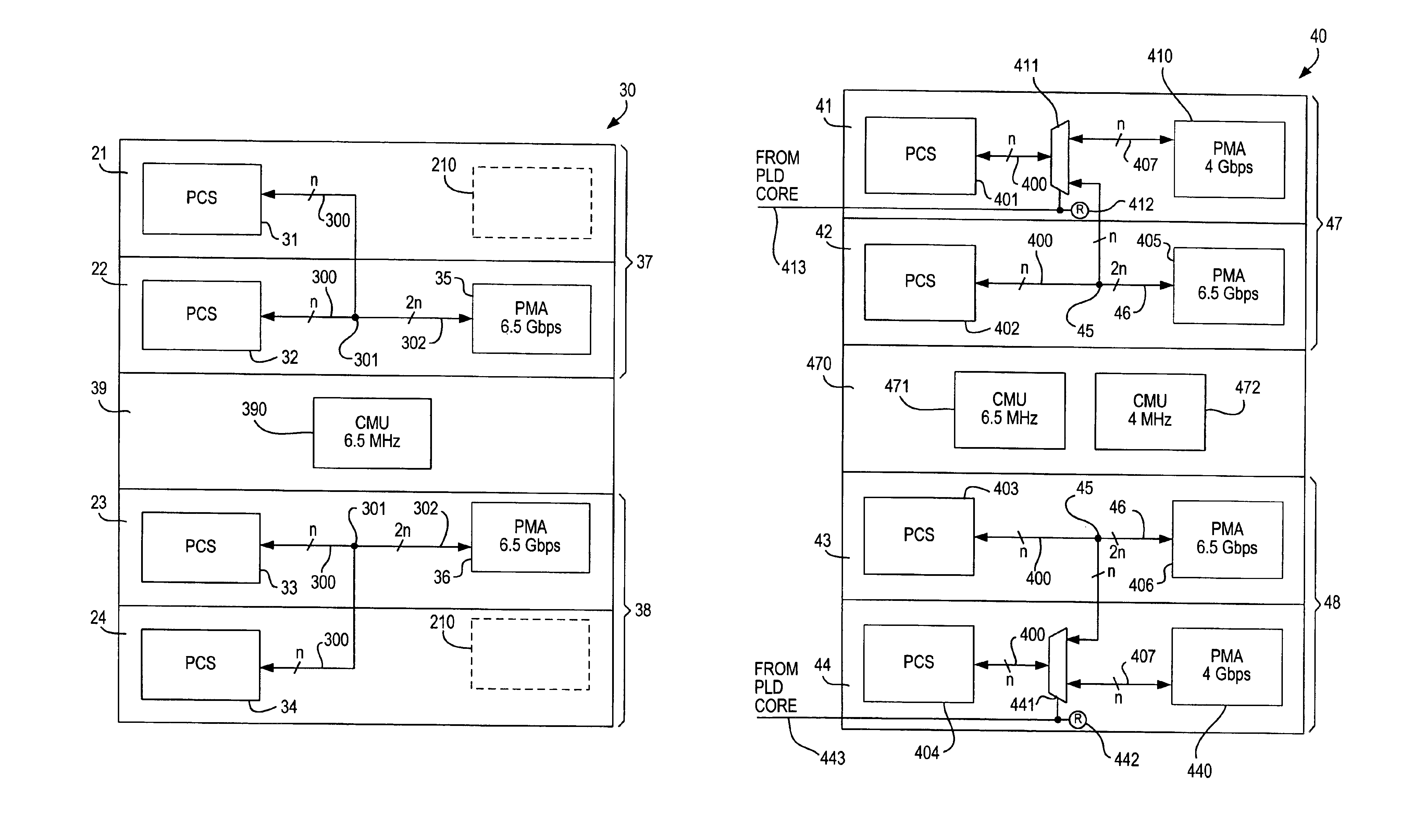 Multiple data rates in programmable logic device serial interface