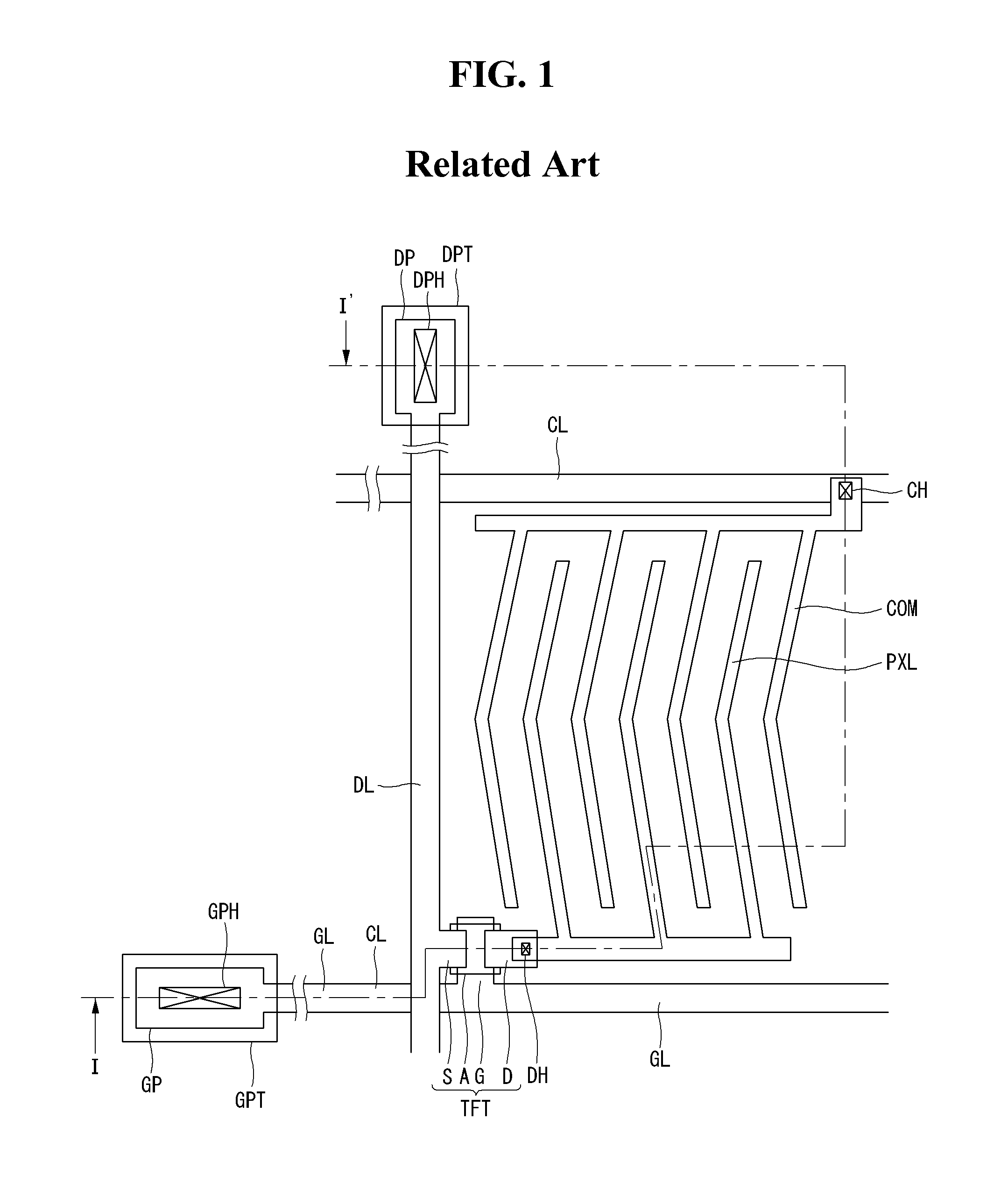 Method of manufacturing a thin film transistor including forming bus line patterns in a substrate and filling with metal