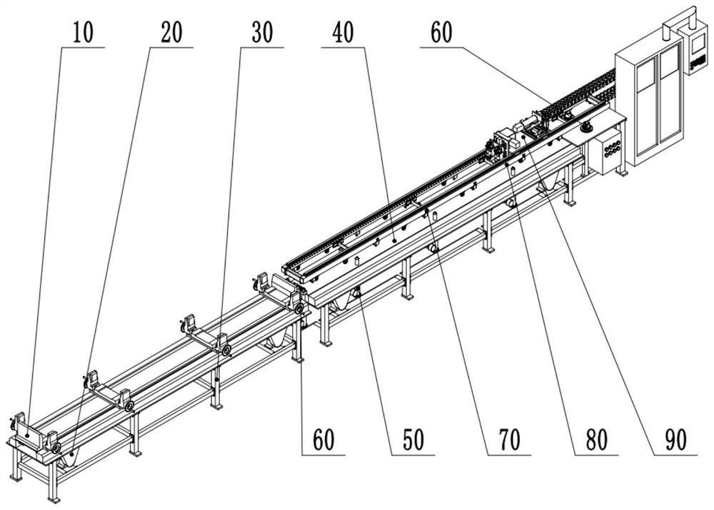 A deep cavity component track crawling robot type automatic processing device and method