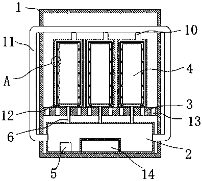 Water-cooled heat dissipation structure of three-level frequency converter