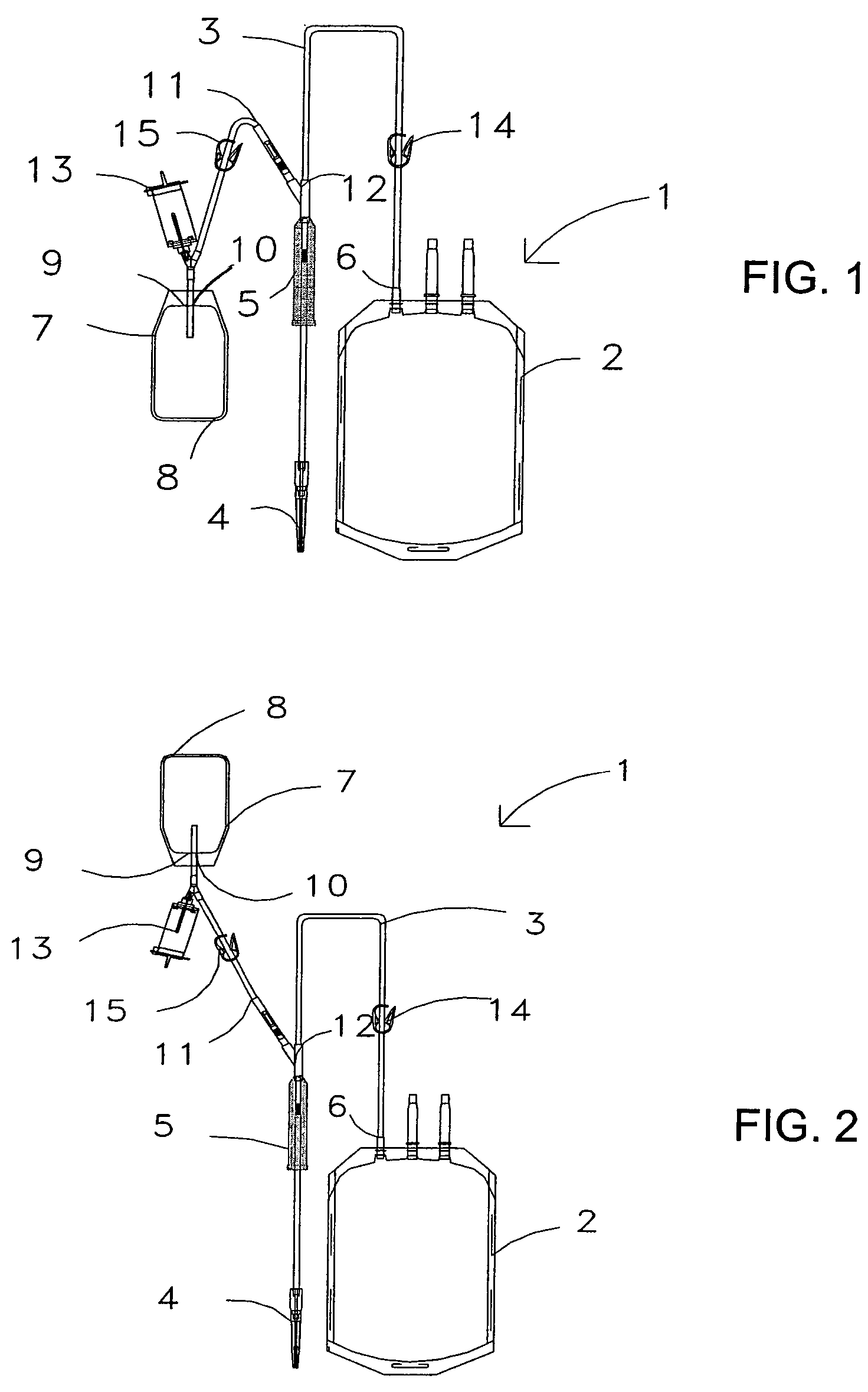 Bag system for collecting and sampling a biological fluid