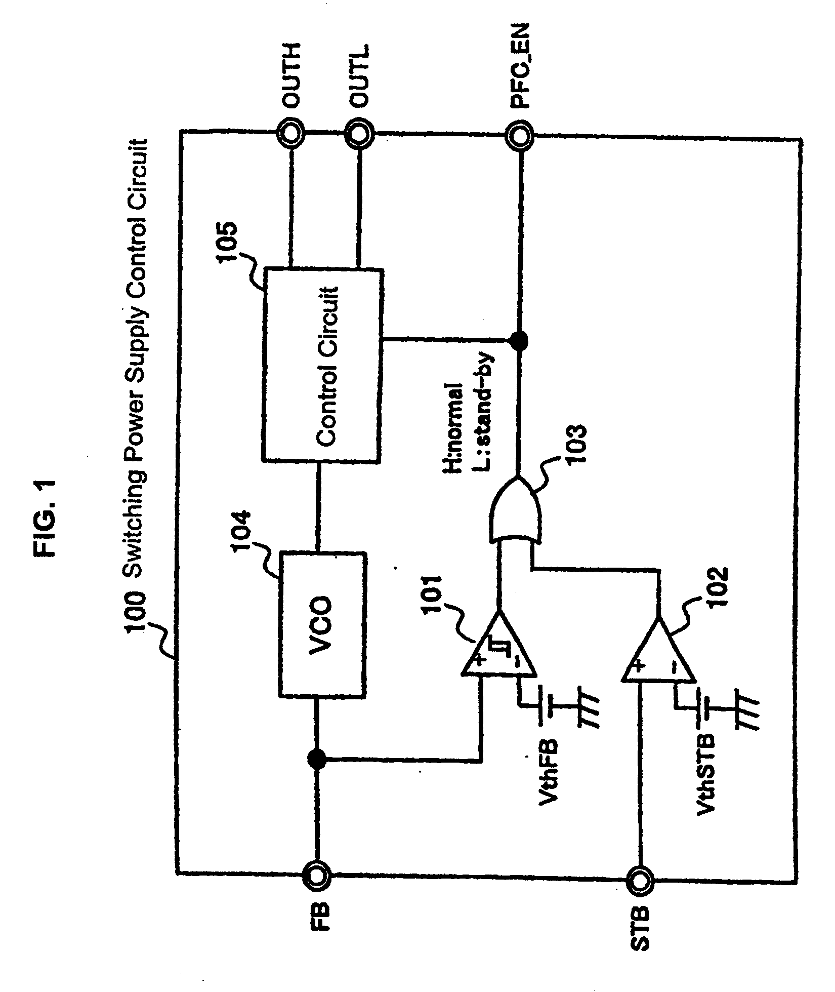 Switching power supply control circuit