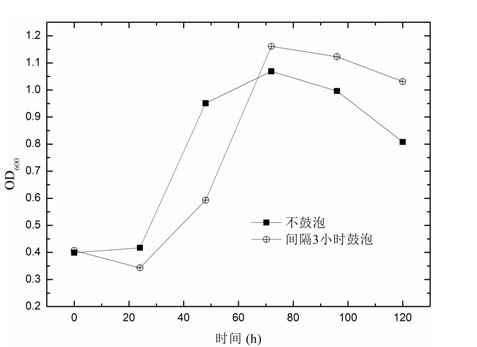 Method for improving hydrogen production by photosynthetic bacteria using bubbling process