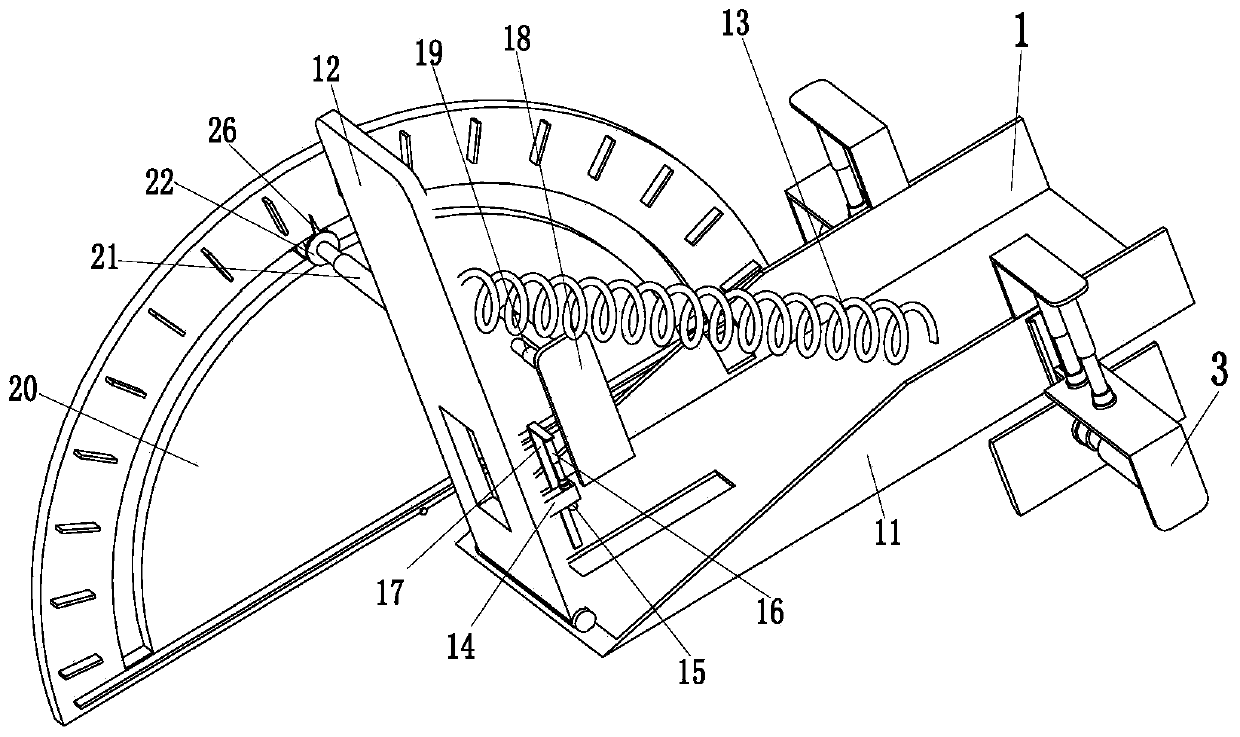 A non-destructive precision measuring device and precision measuring method for angles of mechanical parts