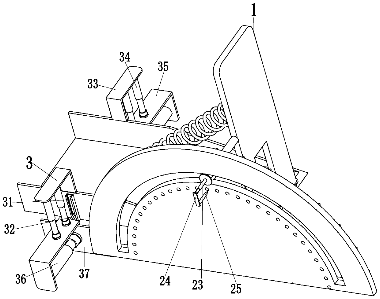 A non-destructive precision measuring device and precision measuring method for angles of mechanical parts