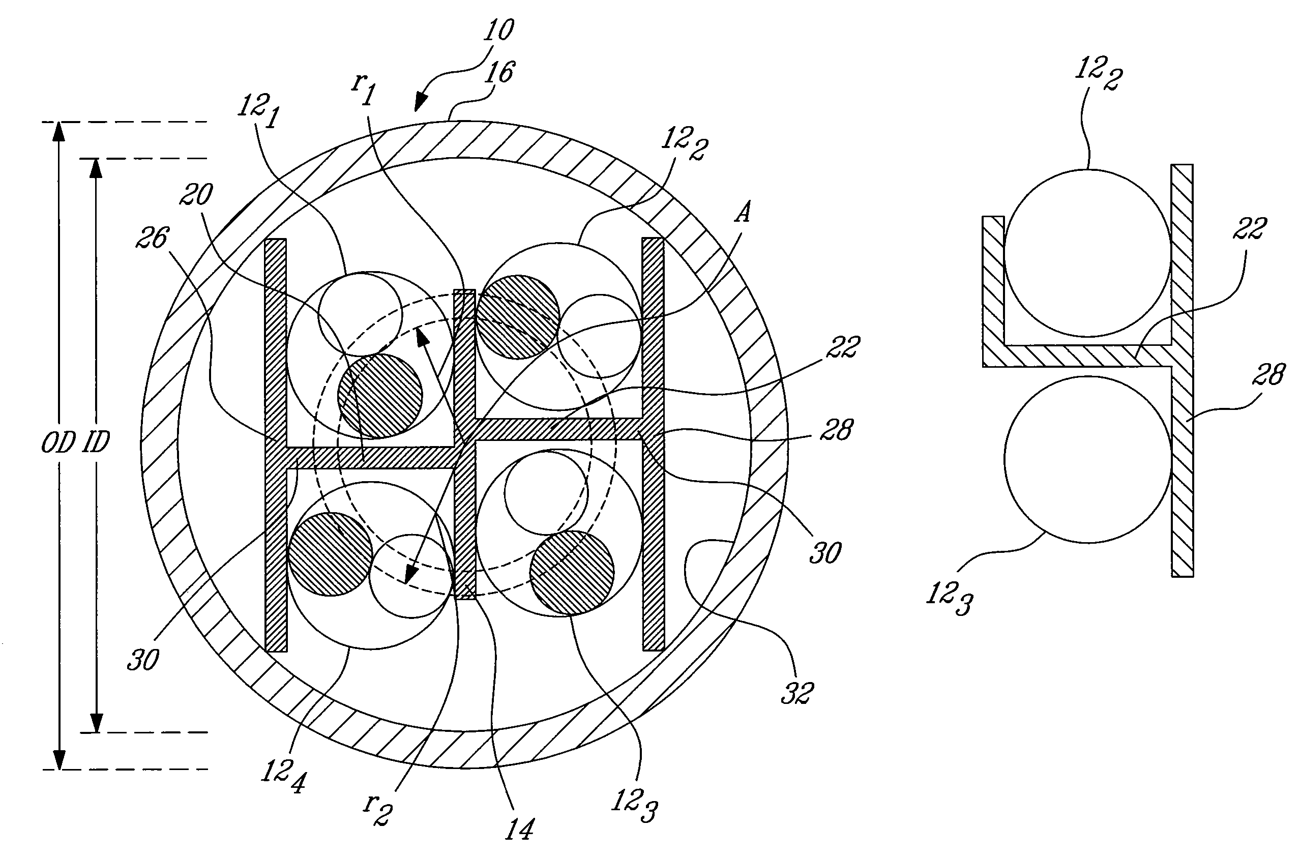 Web for Separating Conductors in a Communication Cable