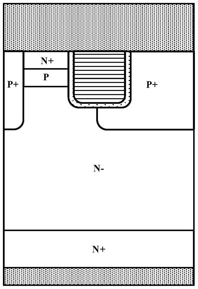 Low-power-consumption high-reliability half-packaged trench gate MOSFET device and preparation method thereof