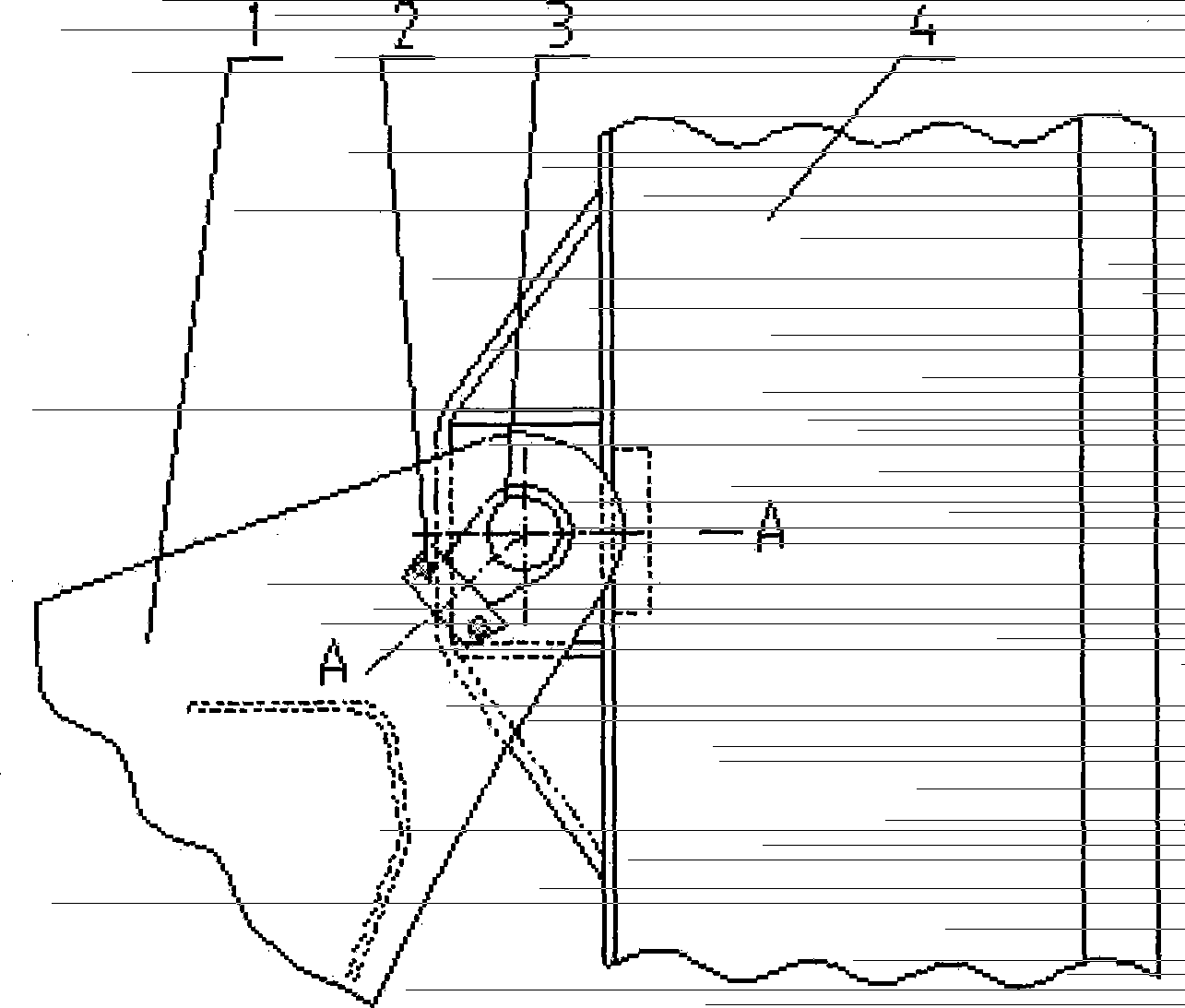 Square shaft structure of rotary drilling rig