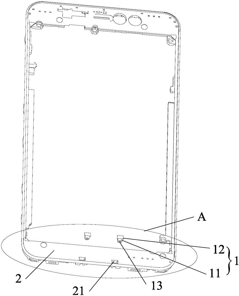 Structure for fixing nuts to surface shell and mobile terminal