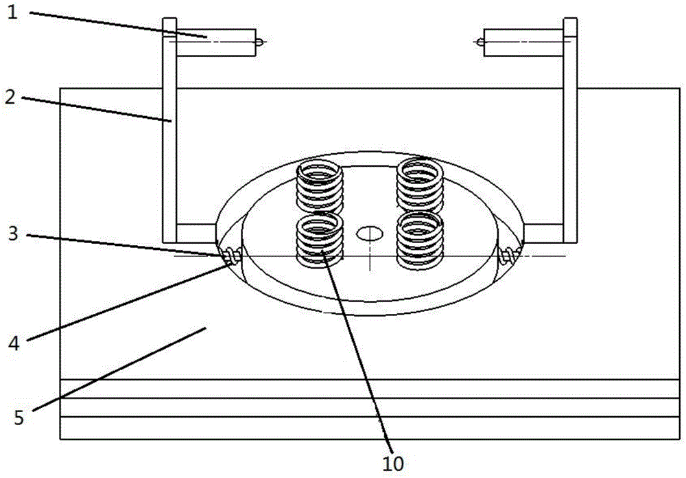 A cross-axis automatic locking mechanism with electromagnetic induction
