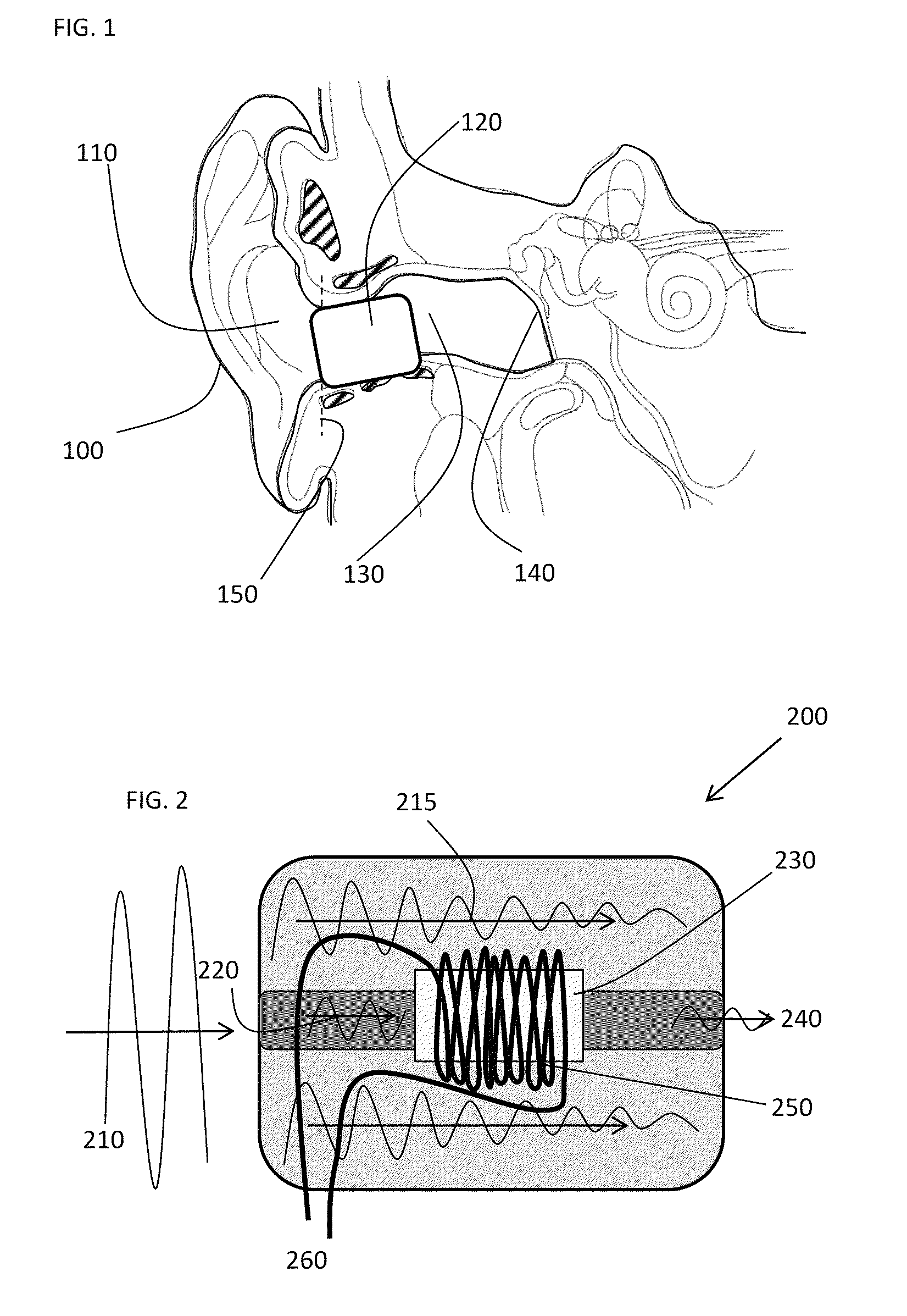 Method and structure for inducing acoustic signals and attenuating acoustic signals