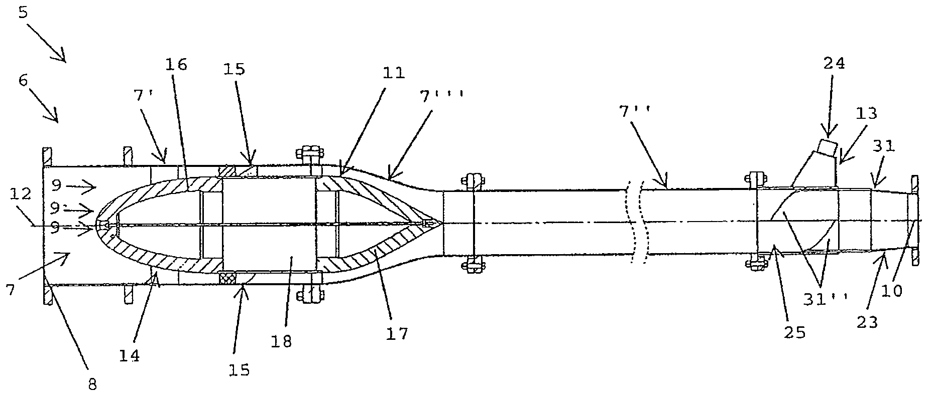 Device and method for removing suspended-material particles