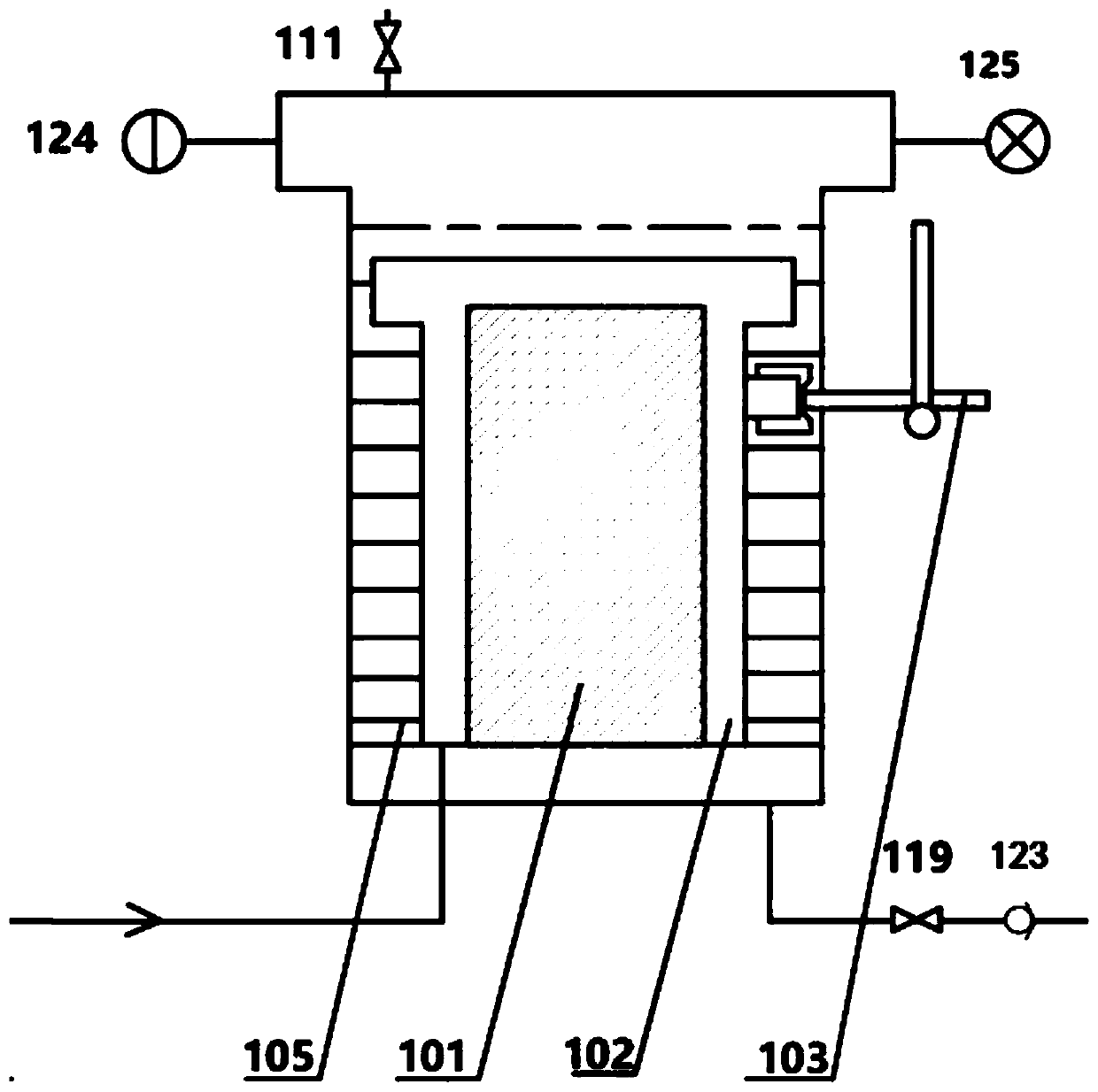 Device and method for simulating diffusion and collection of tiny gas at crevasse in offline sipping of fuel assembly