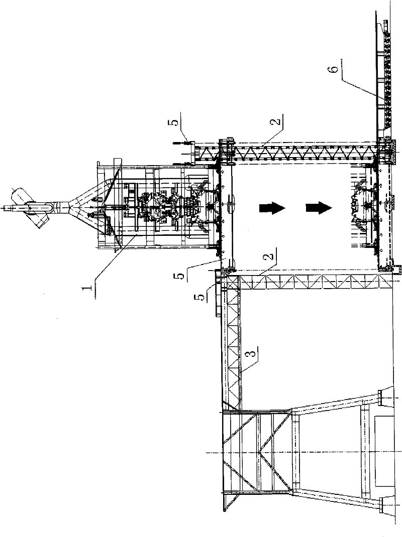 Method for integrally dismounting and installing furnace top system of blast furnace