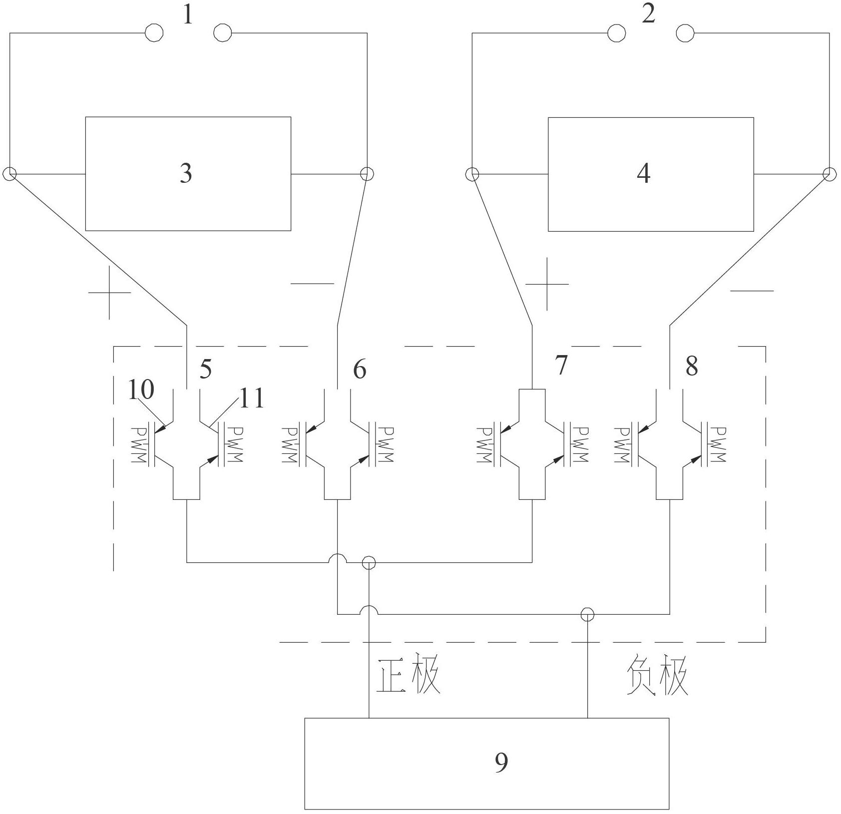 Pure electric automobile energy system structure and vehicle energy storage control system thereof