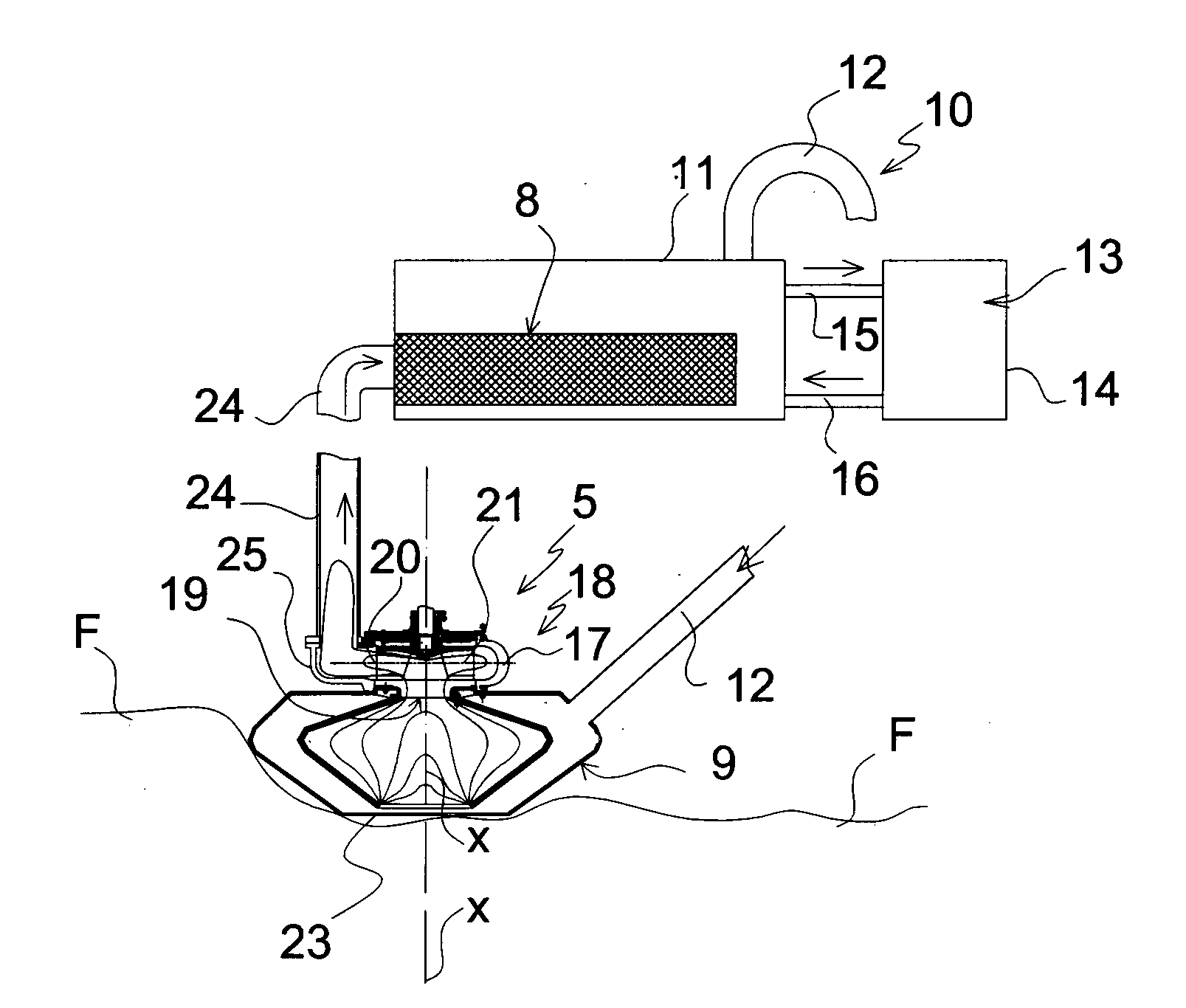 Apparatus and method for the dredging of sediments from the seabed