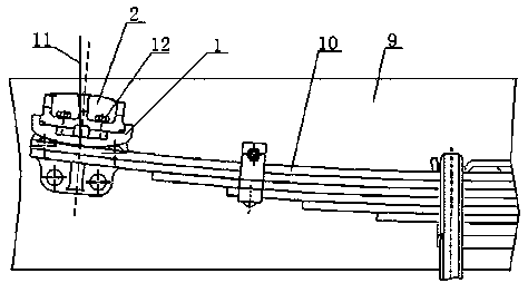 Auxiliary plate spring sliding plate