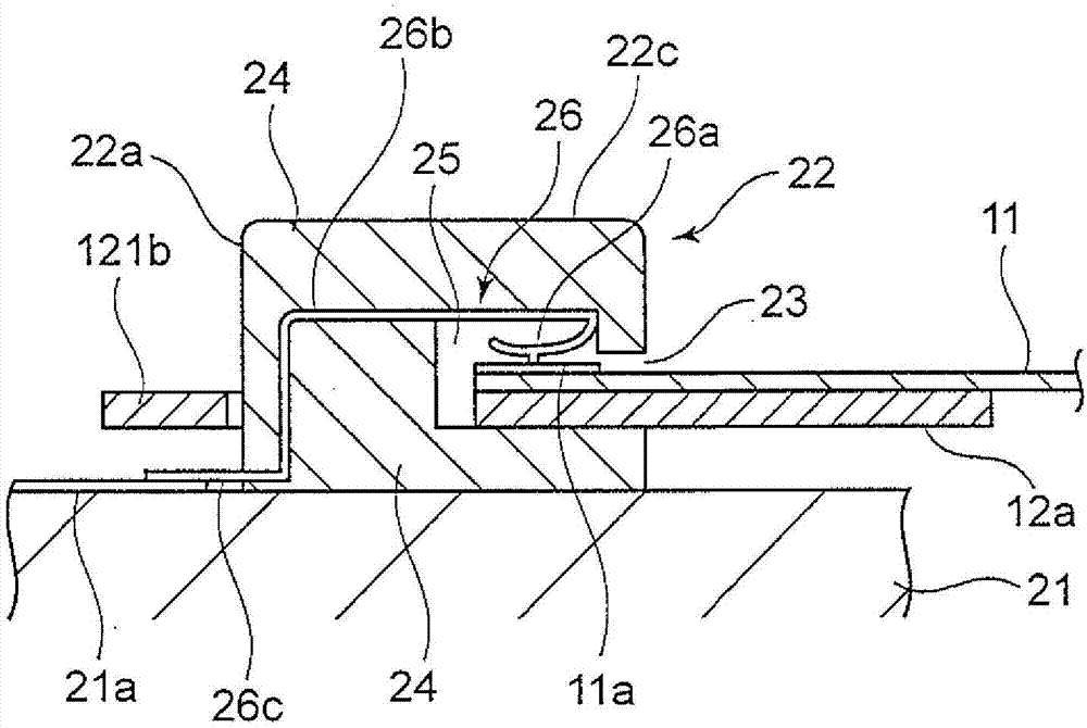 Cable provided with reinforcing board and reinforcing board