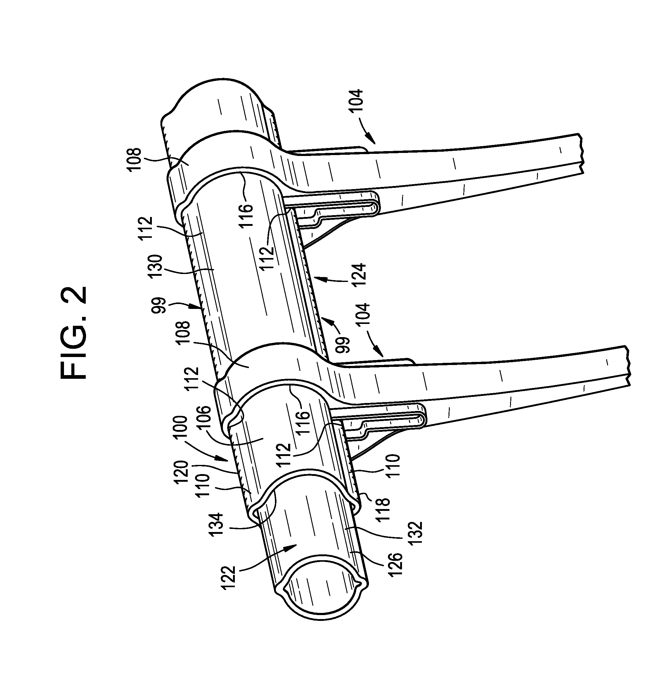 Tubular bat shape with longitudinal key, for use with the pick-up reel of a harvester