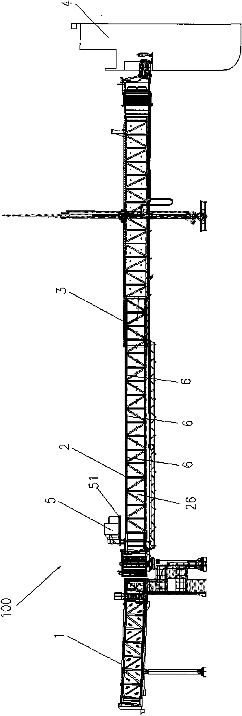 Wind pipe device, air conditioning system provided with wind pipe device and boarding bridge provided with air conditioning system