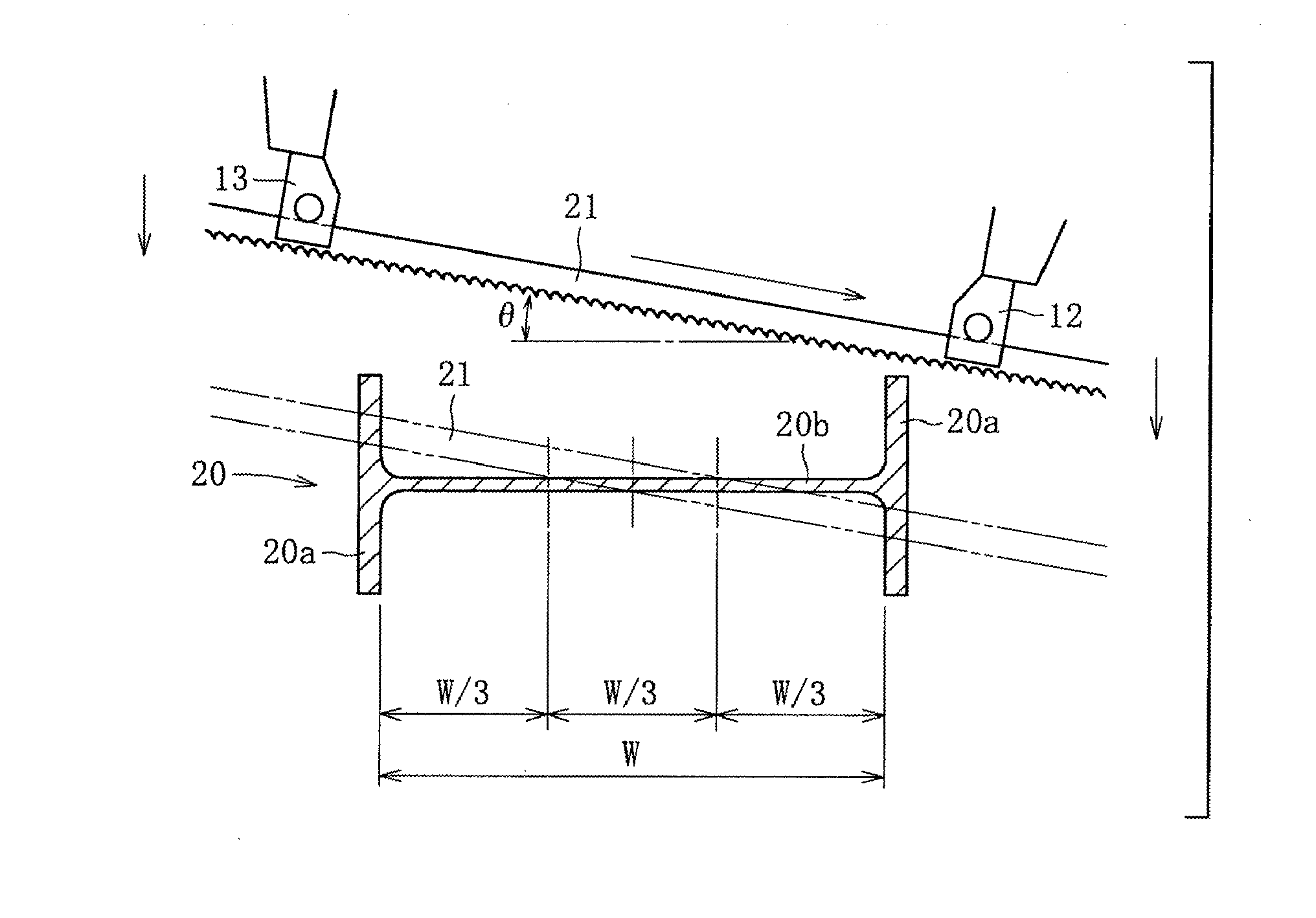 Method of severing h-beams by horizontal band saw machine, control unit, and horizontal band saw machine