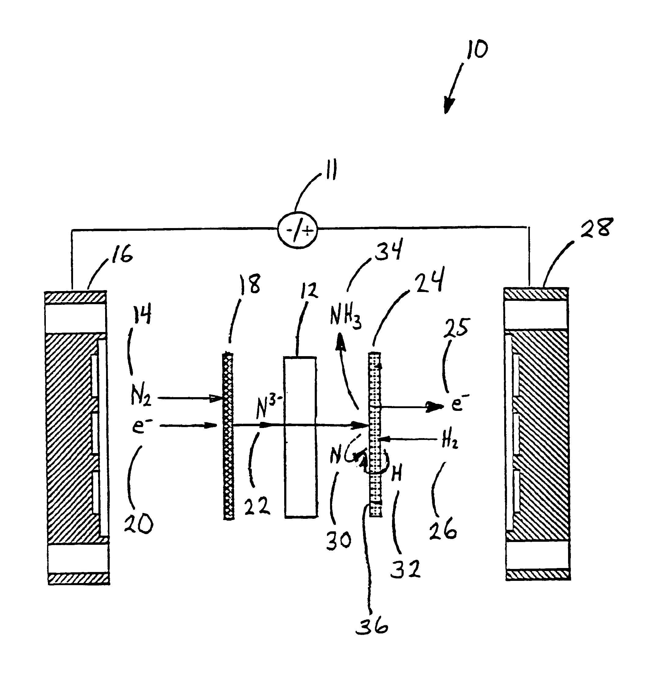 Electrochemical synthesis of ammonia