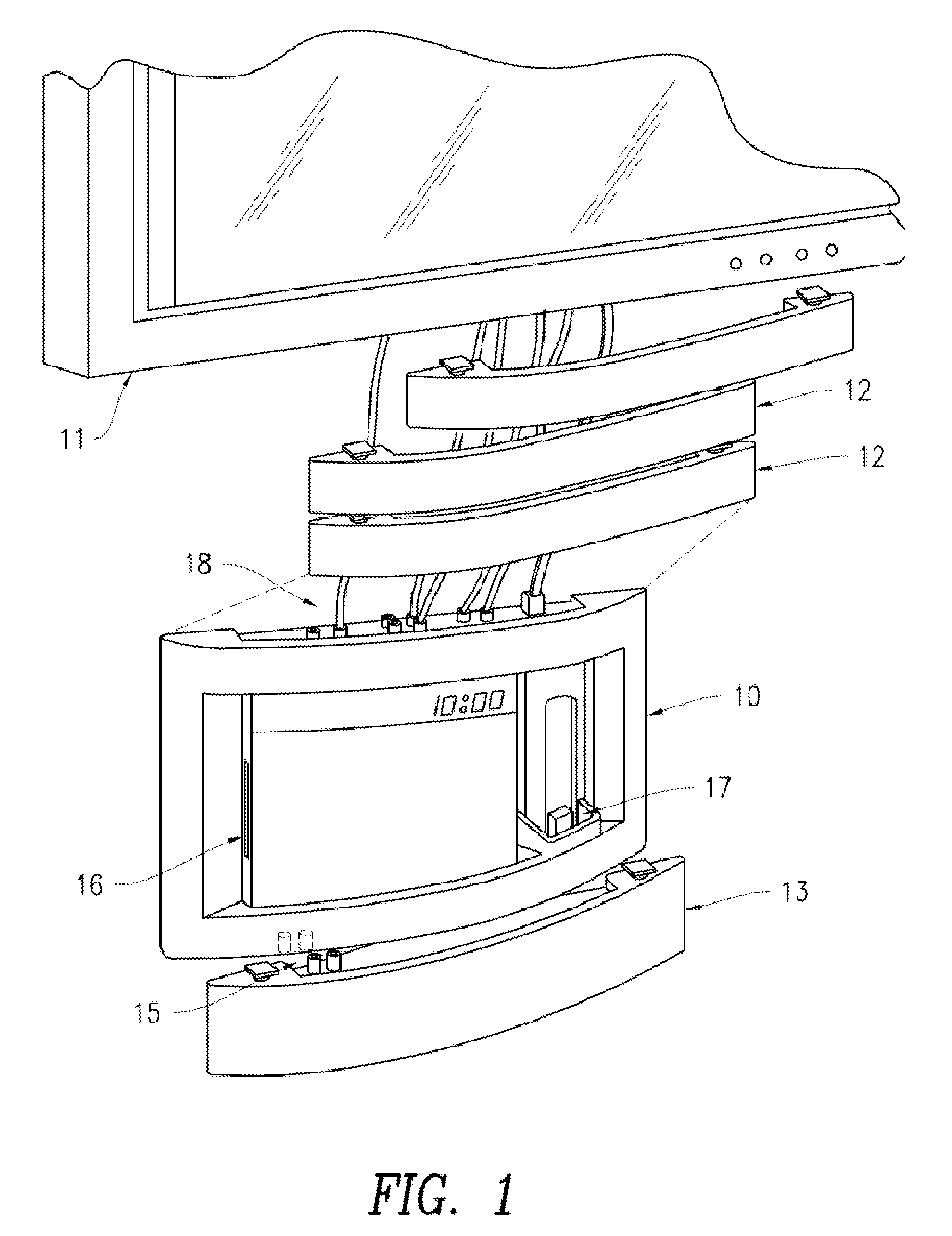 Integrated command center for flat screen televisions, and internet protocol monitors