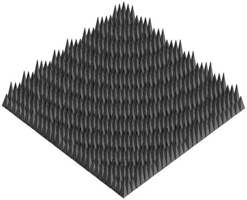 A absorbing reflective array control device for feeding image beams in a compact field anechoic chamber