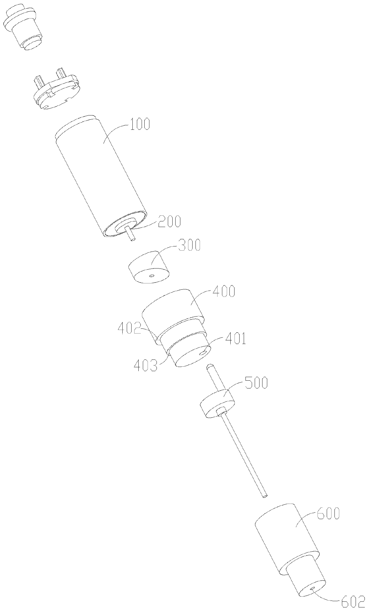 Telescopic device for tattooing instrument