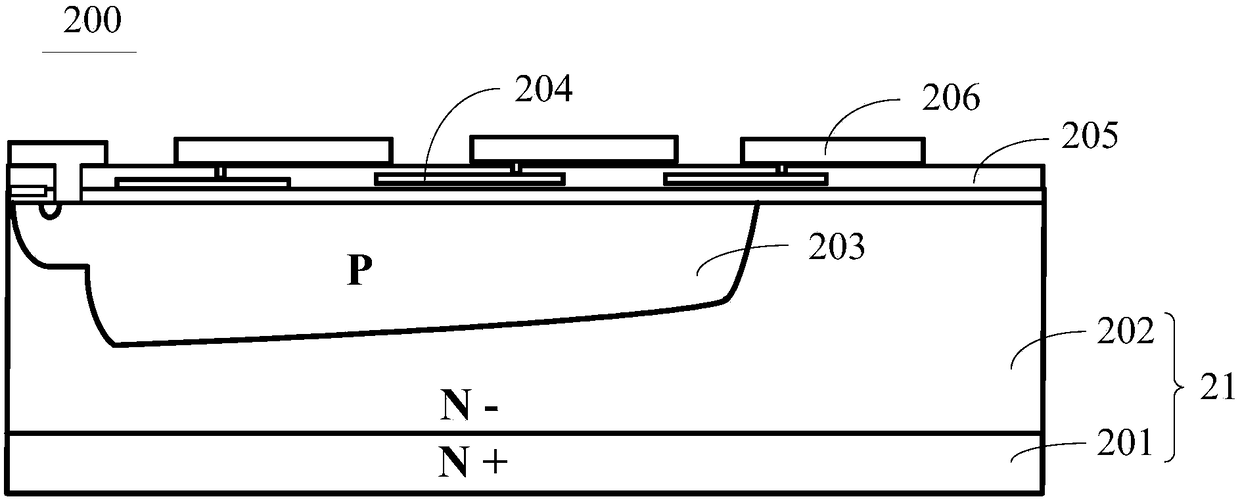 Semiconductor transversely varying doping terminal structure and preparation method thereof