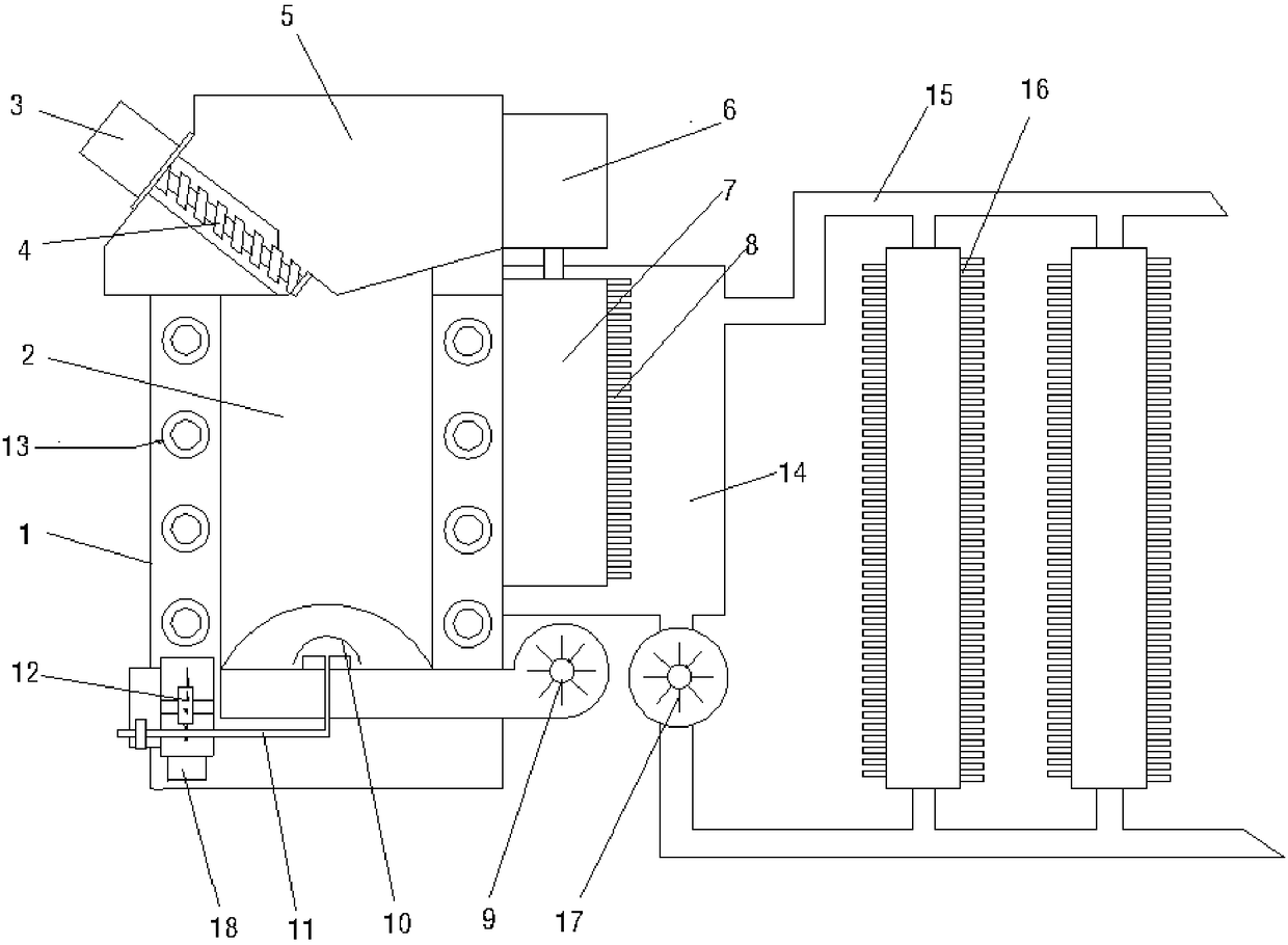 Self-running heating furnace capable of performing self-generating electricity