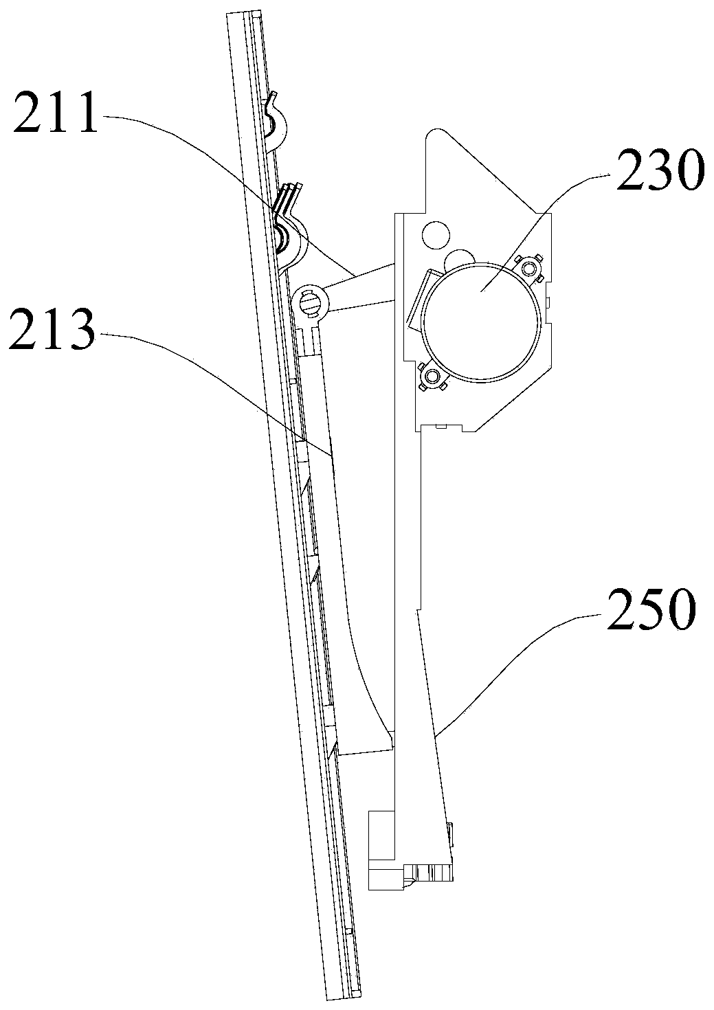 Lifting type air outlet adjusting device and air conditioner