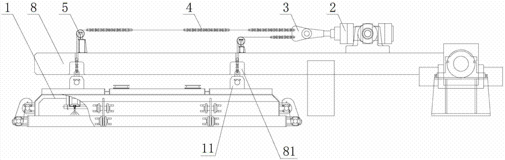 Hydraulic cover body lifting turnover device used in hot sealing slag device