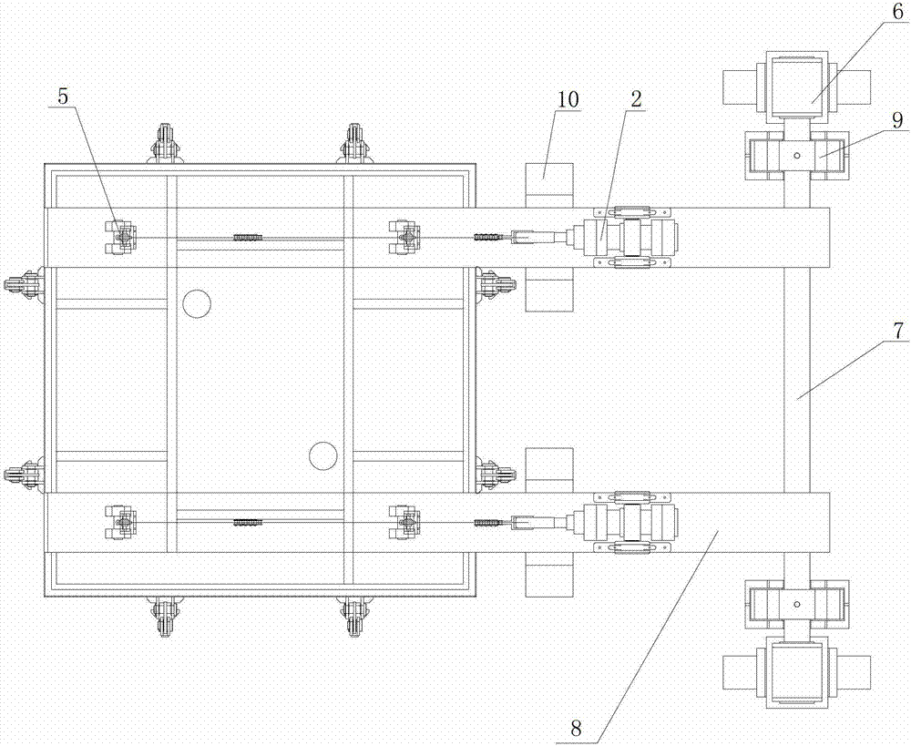 Hydraulic cover body lifting turnover device used in hot sealing slag device