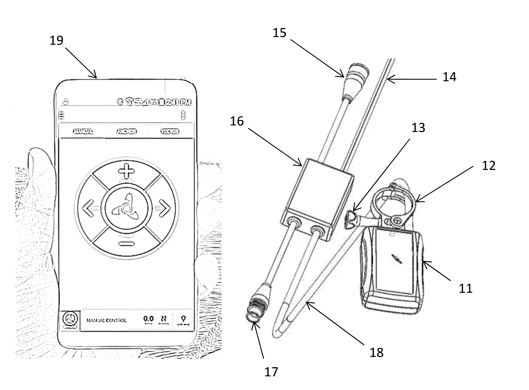 Networked architecture for a control system for a steerable thrusting device