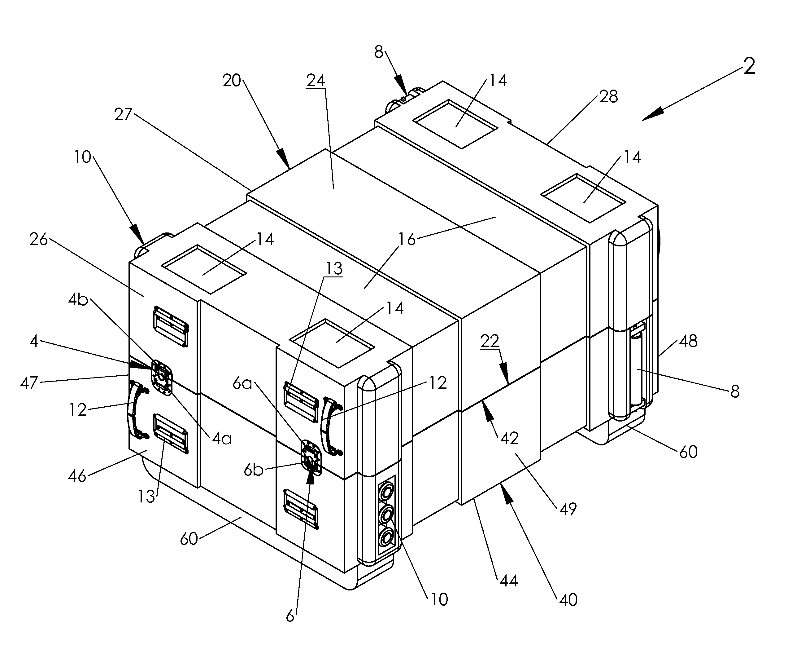 Aircraft emergency slide containers and methods of using such containers