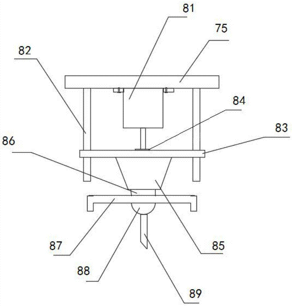 Device for nicking surface of injection molded part