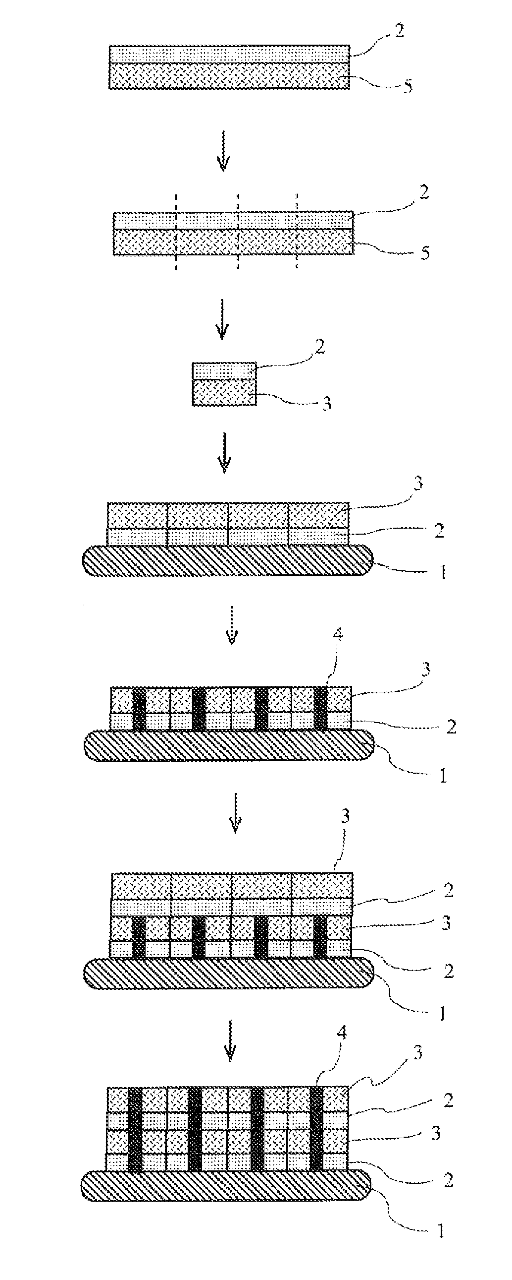 Adhesive agent composition for multilayer semiconductor